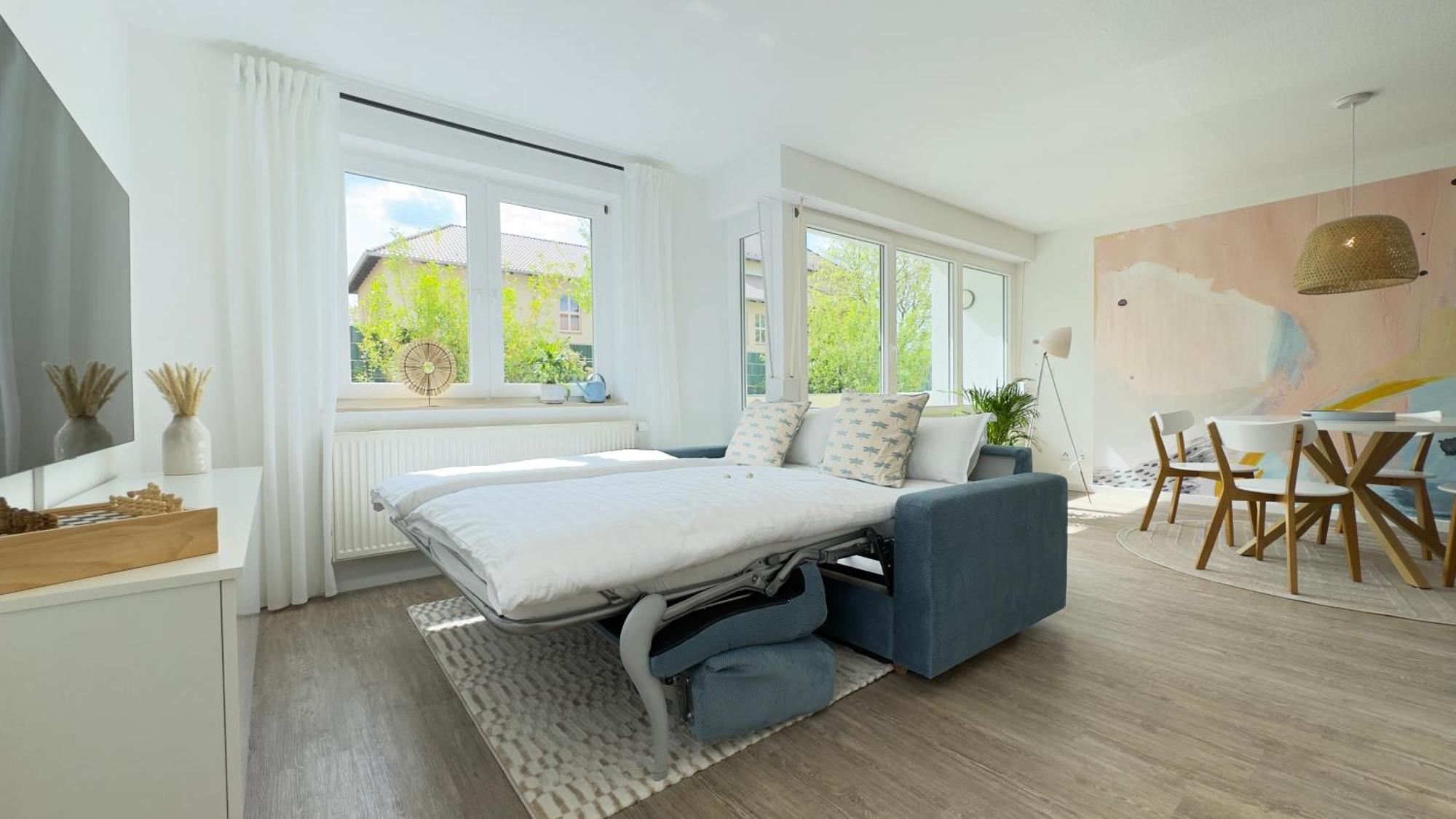 Fewo Am Park - 4P, Boxspringbett, Balkon, Smarttv, Gesundbrunnen, Familienfreundlich Halle (Saale) Exterior foto