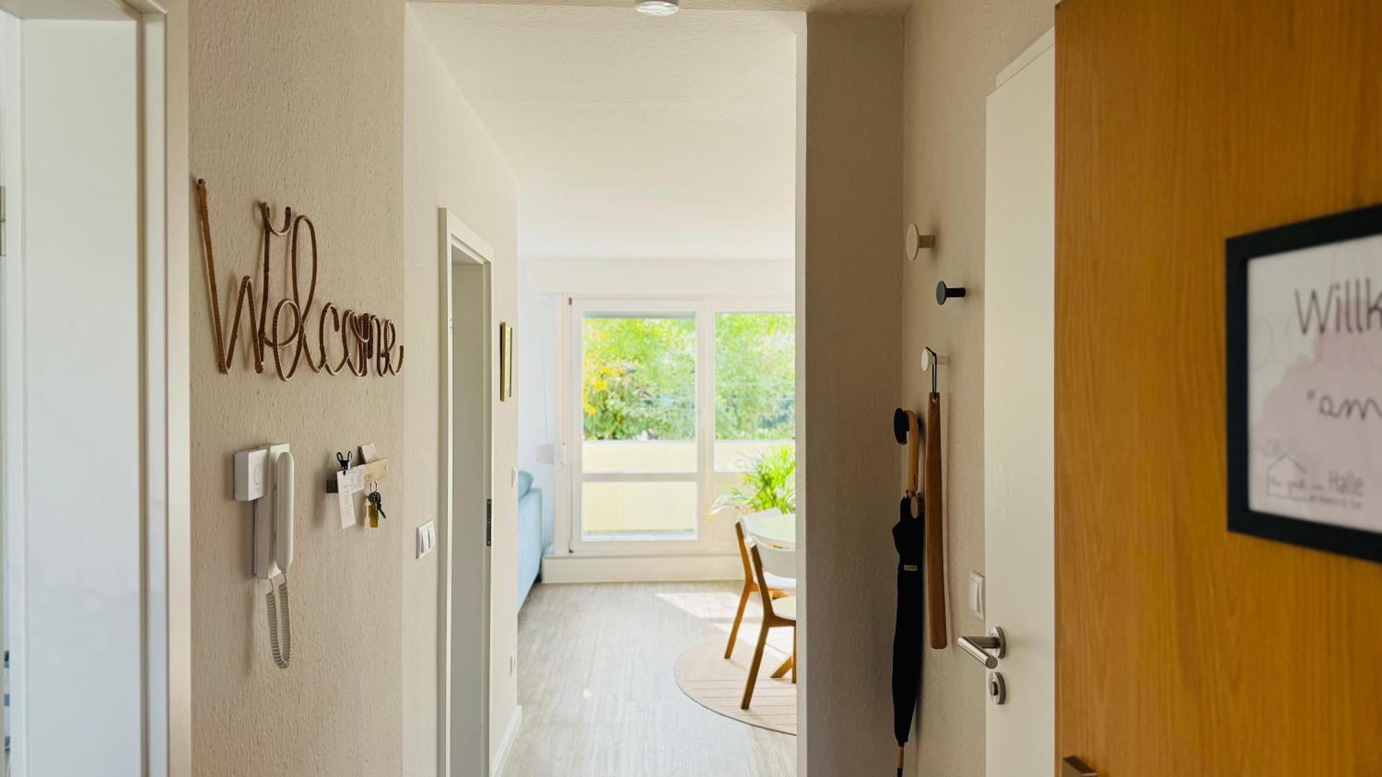 Fewo Am Park - 4P, Boxspringbett, Balkon, Smarttv, Gesundbrunnen, Familienfreundlich Halle (Saale) Exterior foto